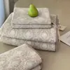 Conjunto de Colcha/Capa de Edredom Estilo Coreano Dupla Face 100% Algodão Conjunto de Três Peças Lavável à Máquina Acolchoado Enchido Lençol Antiderrapante Capa para Tatami Kang