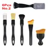 Juego de Cepillos para Detallado de Automóviles Cepillo Suave Kit de Cepillos de Limpieza para Interiores de Automóviles para Rejillas de Aire Tablero Espacios Cepillo de Lavado de Doble Cabeza