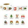 500 Hojas/Rollo Compra Directa Transfronteriza Pegatinas Navideñas en Rollo Árbol de Navidad Reno Materiales para Diario Decoración Festiva Pegatinas de Puntos