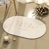 Estilo Nórdico Simple Alfombra de Baño de Lodo Diatómico Absorbente de Agua Secado Rápido Alfombra de Piso Antideslizante para Sala de Estar Dormitorio Lujo Ligero