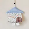 Caja de toallas de papel, estilo pastoral, diseño de casita, organizador de toallas de papel para colgar, alta calidad, bolsa creativa para colgar en el coche