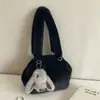Bolsa Peluda de Dibujos Animados Linda 2026 Invierno Nuevo Elegante de Moda Bolso de Hombro Individual Personalizable Versátil Dulce Bolso Cruzado para Mujer