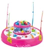 Brinquedo de Pesca Elétrico Infantil Grande Dupla Camada Magnético Rotativo Pesca Música Luz Interativo Pai-Filho Educação Infantil