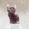 Enfeites Criativos Fofos de Gato Gatinho da Sorte Contendo Pedrinhas de Cristal Artesanato Transfronteiriço Enfeites de Decoração de Mesa para Casa