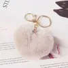 Pingente Chaveiro Amor Transfronteiriço, Coração de Pelúcia Pêssego Fofo em Forma de Coração para Chaveiro de Carro, Pingente de Bolsa, Atacado de Joias