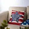 Almohada Decorativa del 250 Aniversario del Día de la Independencia Americana Decoración del Hogar Cojín para Sofá Lino Almohada de Cama Diseño Personalizable