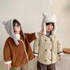 Roupas infantis da Coreia do Sul casaco infantil de outono e inverno de algodão e veludo cotelê para meninos e meninas bebê casaco acolchoado de algodão espesso de abotoamento duplo