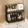 Estante de almacenamiento para cosméticos, organizador de escritorio, organizador multicapa para productos de cuidado de la piel para tocador, estante para tocador de baño