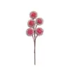 Decoración Navideña de Rama de Frutos Rojos de Cristal de Hielo Simulada para Árbol de Navidad, Accesorios para Guirnaldas DIY, Bayas Rojas Escarchadas
