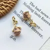 Aleación gota de aceite delicada flor rosa Rama de flor colgante accesorios diy aretes hechos a mano collar venta al por mayor