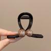Presilha de Tubarão com Design de Luxo Discreto, Presilha de Cabelo de Nicho, Acessório de Cabelo Meio Preso Fofo, Adorno de Cabeça de Alto Valor, Presilha de Garra Elegante de Tamanho Médio
