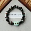 Pulsera de Grano de Café de Cerámica Jingdezhen, Refrescante y que no se decolora, Joyería de Alta Gama para Mujer, Accesorio Versátil de Nuevo Estilo Chino, Mayoreo