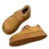 Zapatos de Algodón para Mujer Invierno Más Terciopelo Zapatos Birkenstock 2026 Nuevos Zapatos de Piel sin Cordones Botas de Nieve de Suela Gruesa Mocasines