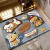 Alfombrilla de Baño de Dibujos Animados 3D, Felpudo Resistente a la Suciedad y Fácil de Limpiar para la Entrada del Baño, Alfombrilla Doméstica Absorbente de Agua de Diatomeas