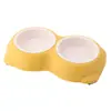 Nova Tigela para Gato tigela dupla conveniente removível e lavável tigela para cachorro tigela para gato fundo antiderrapante anti-impacto aço inoxidável Tigela para Pet tigela de ração para gato