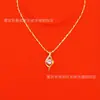 Nueva moda china hierba de la suerte empuñando luz vacía lujo temperamento hermoso cadena de clavícula de diamantes completos cadena para mujer todo partido venta al por mayor