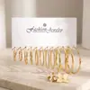 Set de pendientes de lujo transfronterizo europeo y americano, tachuelas vintage con forma de mariposa y serpiente, combinación única de pendientes geométricos