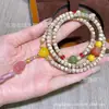 Nuevo Pulsera Collar Original Xingyue Bodhi de Múltiples Círculos Doble Propósito Corazón de Ágata Ágata de Tres Vías Rosa Ceroso Pulsera Pixiu