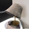 Sombrero de Pescador de Algodón Puro para Mujer, Sombrero de Cubo Versátil Estilo Coreano para Primavera y Otoño, Sombrero Liso Casual para Salir, Protección Solar y Sombreado