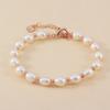 Pulsera de Perlas Barrocas Pequeñas Oro Rosa Retro Elegante Joyería Moda para Mujer Pulsera de Perlas s6503