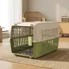 Caixa de transporte para gato de avião no atacado, gaiola para gato, caixa de transporte portátil para animais de estimação, caixa para cachorro montada em carro, caixa de PP para gato de mão