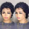 Peluca AliExpress Europea y Americana tocado transfronterizo dividido en tocado de pelo rizado corto negro peluca tocado para mujer en stock