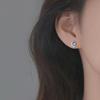 Pendientes de estrella luna Planeta Azul para mujer, pendientes dulces para niña, versátiles, simples, elegantes, con temperamento, pendientes de estrella luna