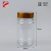 Botella de Suplemento para la Salud de 100cc 150ml Tapa Dorada Pastillas Sólidas de Calcio Vitaminas Botella Dispensadora 200ml Botella Transparente para Cápsulas