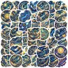 Compra Directa Transfronteriza de 50 Piezas de Pegatinas Retro de Universo Soñador Cielo Estrellado para Diarios, Tablets, Fundas de Teléfono, Botellas de Agua, Calcomanías Impermeables de PP