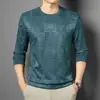 Nueva camiseta sudadera de comercio exterior para primavera y otoño para hombre, sudadera casual de cuello redondo de moda, camiseta básica de manga larga para hombre