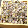 8mm Beads Flor Explosiva Esmalte Gelo Rachado Contas Soltas Material para Pulseira Colar Brinco DIY Feito à Mão Ornamento Acessórios Nenhum