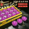 Nueve Lámparas de Loto Morado, 100 piezas de carcasa de plástico, lámparas de mantequilla de loto de 4 horas para ofrecer a Buda, velas de loto, piezas de lámpara de flor tallada de 8 horas