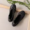 Zapatos Bean Bean para Mujer Zapatos Inestables Lazo Boca Baja Suela Blanda Piel Suave Zapatos Individuales para Mujer 2026 Nuevos Zapatos Planos de Ballet Huevo Enrollado