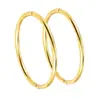 Anel liso pulseira lisa aço titânio redondo simples antigo aço inoxidável pulseira de ouro 18K fabricantes pulseira com fecho atacado