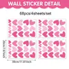 Nuevo Pegatina Decorativa para Fiesta de San Valentín con Logo en Forma de Corazón para Pared Corazón Rojo Pegatina Autoadhesiva para Cristal de Sala de Estar