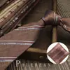 Gravata Masculina Cor Café Retrô Amarrada à Mão Britânica 8cm Formal Negócios Casamento Presente para Noivo Caixa Tendência