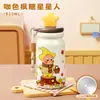 Taza Termo Grande Dopink Estilo Lindo de Estrella con Popote Acero Inoxidable 304 Regalo para Pareja Estudiante Vaso de Agua