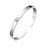 Pulsera de trébol abierta de joyería Yacheng para mujer, chapada en plata de ley 999 con diseño de nicho impreso.