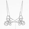 Corrente de corpo de strass oca com borboleta para festa de lingerie sexy nova transfronteiriça Corrente de peito feminina Corrente de peito