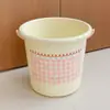 Kit de higiene pessoal rosa para meninas, balde para dormitório estudantil, bacia, cesta de banho, produtos de higiene pessoal, balde de plástico grosso e resistente