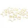 Accesorios de joyería DIY, pendientes de estrella de cinco puntas con forma geométrica de oro real que no se decoloran, material para pendientes, colgante