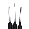 Pintura para uñas trazo flor línea de arrastre pluma 3 varilla negra pincel pequeño pincel ultrafino herramienta para uñas de línea de arrastre pintura