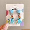 Clip de oreja de Kulomi Clip de oreja para niños Dibujo animado Sin agujeros en las orejas Pendientes anti-dolor para niñas Pendientes de niña Pequeña joyería Clip de oreja