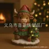 Adornos Navideños Lindos y Tiernos de Vaca de las Tierras Altas para Nuevo Producto Transfronterizo, Atmósfera de Halloween para Hogar y Jardín, Regalos