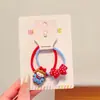 Horquilla Roja Infantil para Festival de Primavera, Pin de Tela Roja con Puntos Blancos Lindo para Niña con Lazo, Horquilla con Ambiente de Año Nuevo