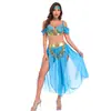 M-XL Halloween Aladdin Jasmine Princesa Estilo Exótico Fantasia Cosplay Feminina de Halloween para Palco