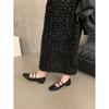 Diseño Estilo Coreano Sentido Estético Boca Poco Profunda Zapatos de Una Sola Capa Zapatos Pequeños de Cuero Zapatos de Mujer con Tacón Grueso Verano Nuevo Estilo Francés Retro Zapatos Mary Jane Plateados