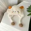 Gorro de Invierno para Bebé con Protección para las Orejas Súper Lindo Gorro de Felpa para Bebé Suéter Gorro Niños Niñas Bebés Niños Pequeños Otoño Invierno Gorro Cálido