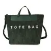 Bolsa de Lona de Pana de Gran Capacidad 2026 para Mujer, Bolso de Hombro Versátil con Letras para el Trabajo, Bolso Cruzado de Moda para Salidas