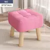 Taburete pequeño para sala de estar, sofá, cojín suave, taburete pequeño, puerta moderna y sencilla, cambiador de zapatos, taburete bajo
